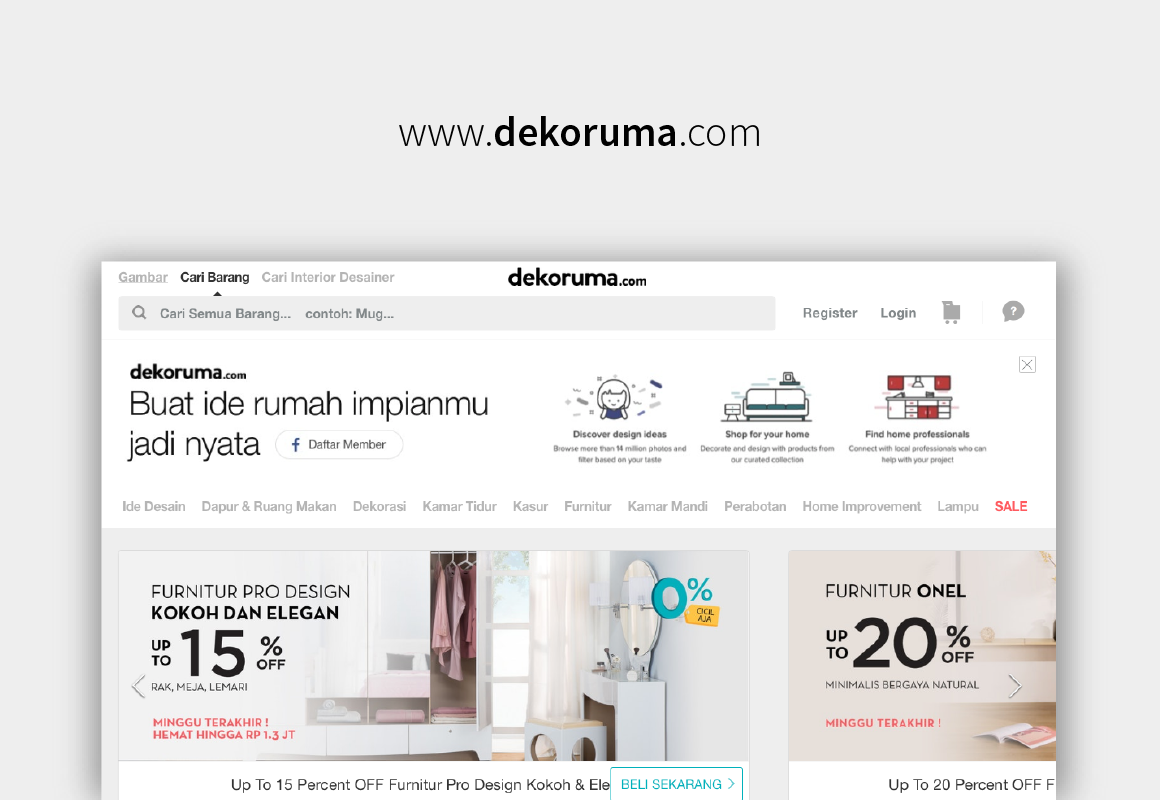 Cari Inspirasi Dekorasi dan Peralatan Rumah di Dekoruma!