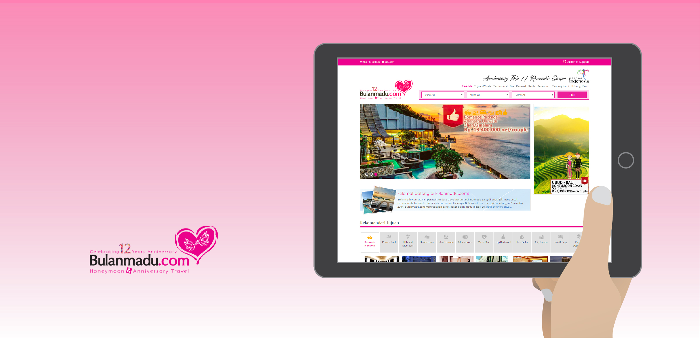 Persiapkan Bulan Madu Romantis Bersama Pasangan di Bulanmadu.com