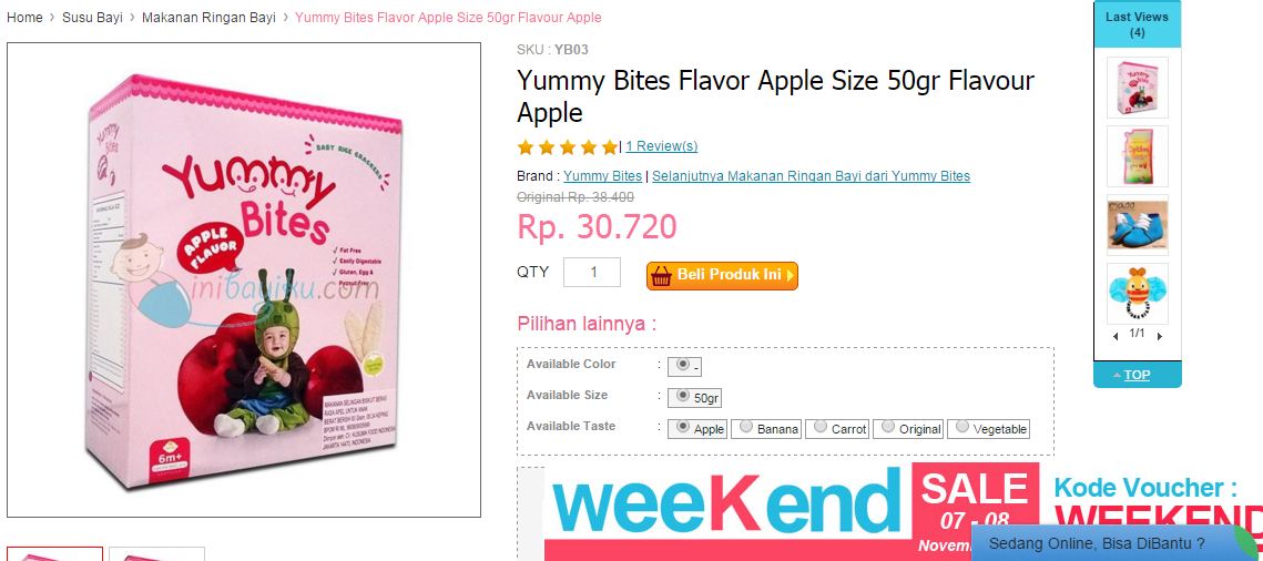 contoh rating produk inibayiku.com