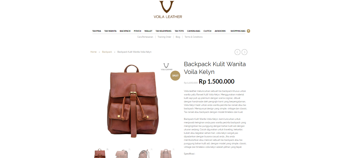 backpack voila leather