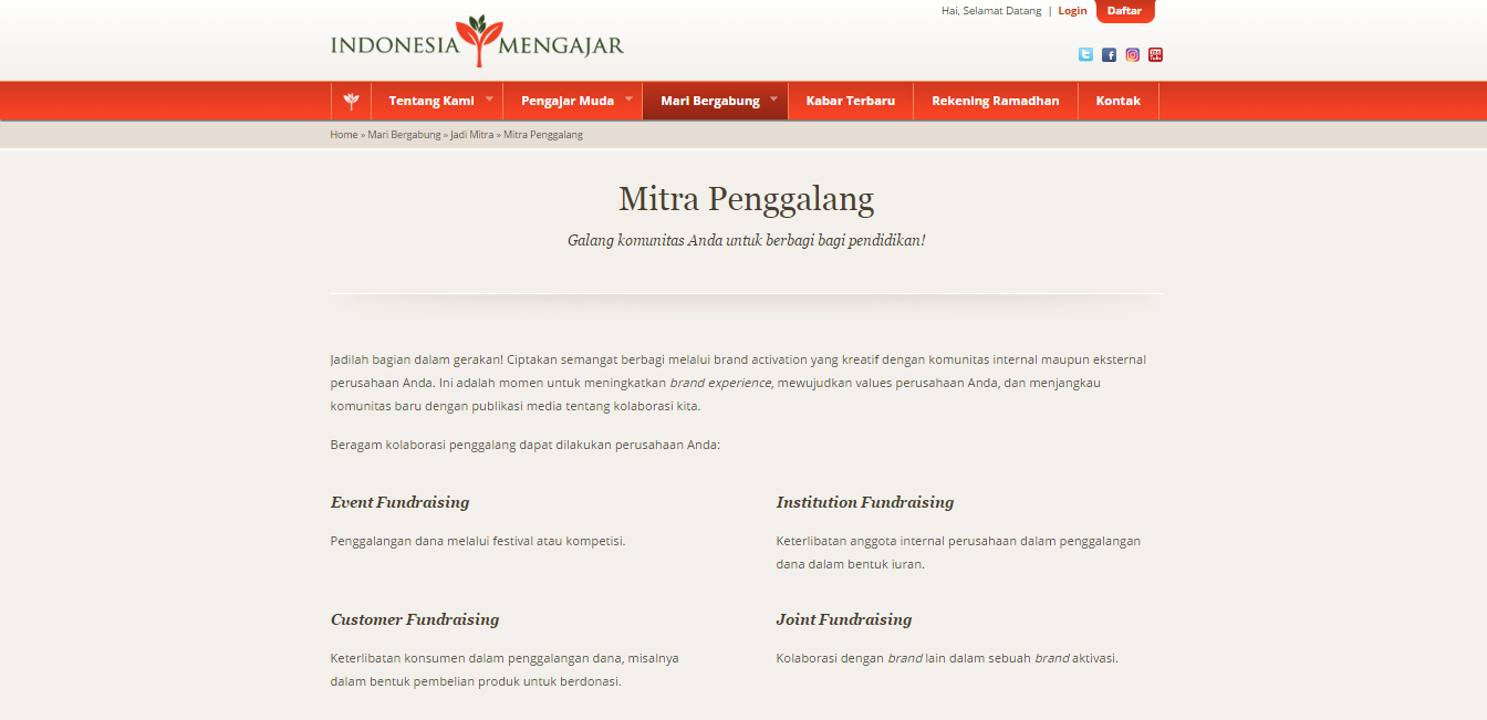mitra penggalang indonesia mengajar