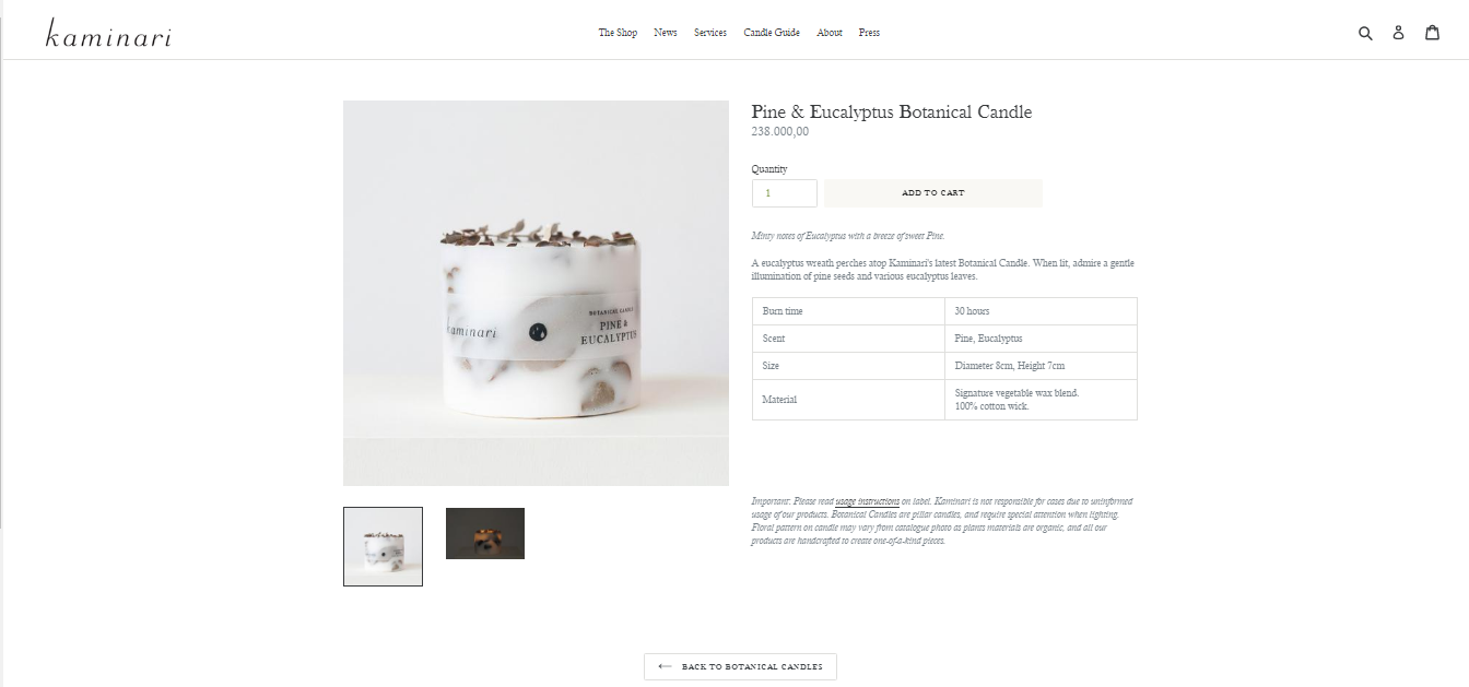 botanical candle