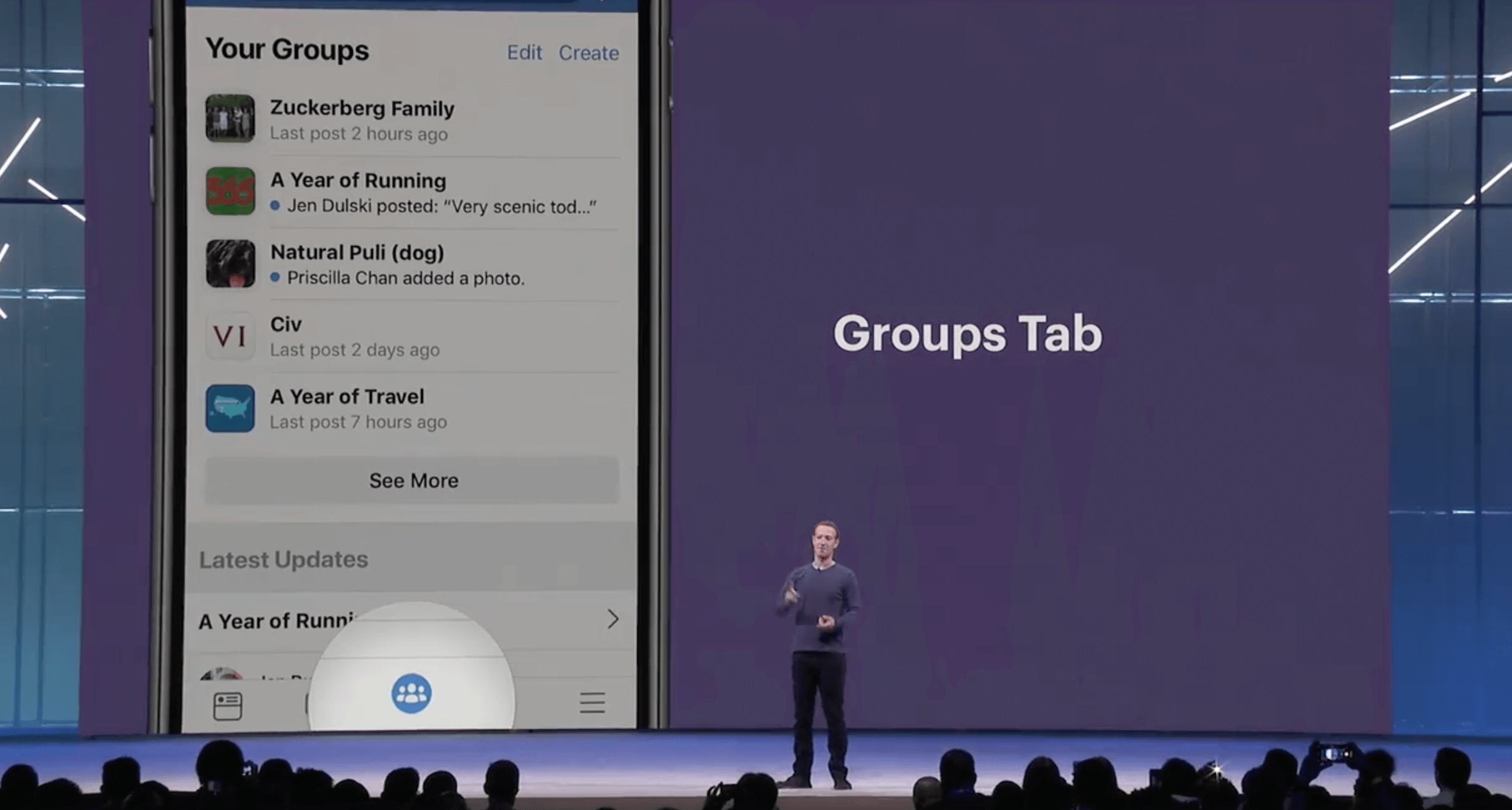 facebook group tab
